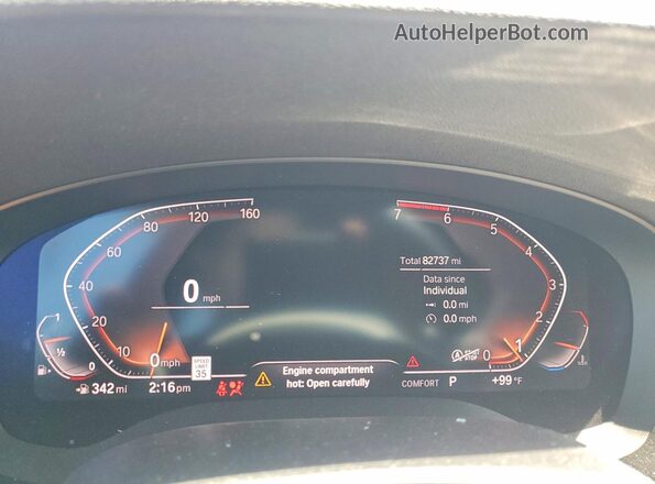 WBAJR7C05LWW80975 2020 BMW 5 SERIES Black Vista del cuadro de instrumentos