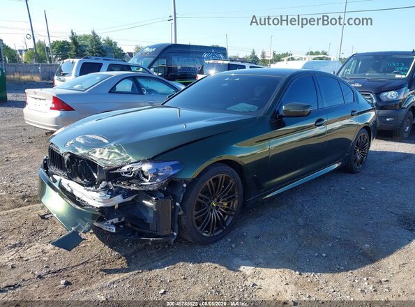 WBAJS3C0XLWW79723 2020 BMW 5 SERIES Green Առջևի ձախ երեք քառորդ տեսարան