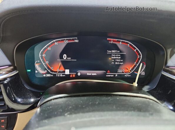 WBAJS3C0XLWW82525 2020 BMW 5 SERIES Белый Вид щитка приборов