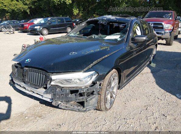 WBAJS7C06LCD32269 2020 BMW 5 SERIES Black Առջևի ձախ երեք քառորդ տեսարան