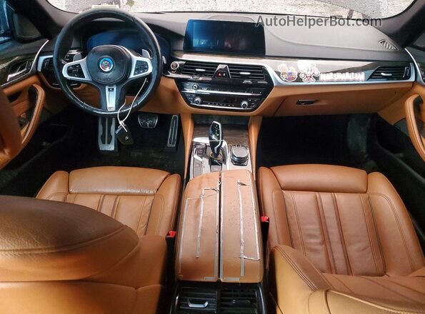 WBAJS7C0XLCD41167 2020 BMW M5 Gray Widok deski rozdzielczej