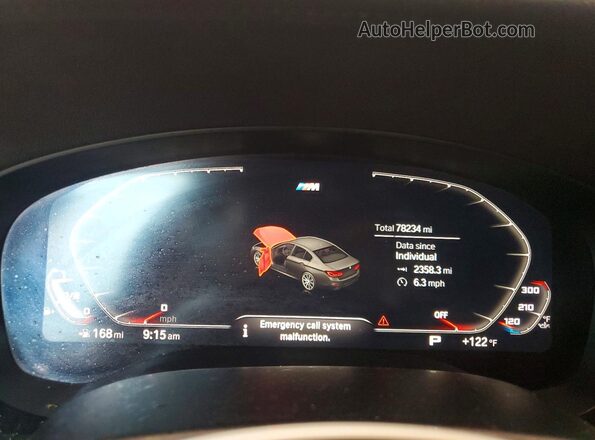 WBAJS7C0XLCD41167 2020 BMW M5 Gray Widok zestawu wskaźników