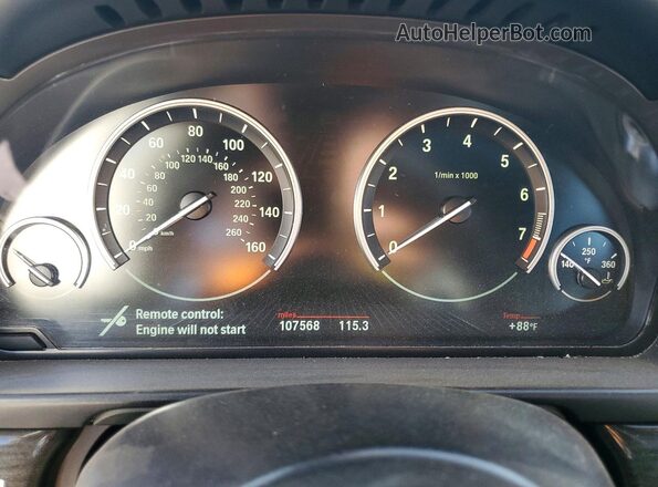 WBAKN9C57GD961698 2016 BMW 5 SERIES White Vista del cuadro de instrumentos