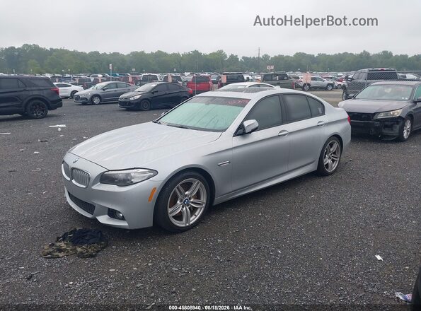WBAKN9C57GD961930 2016 BMW 5 SERIES Silver Vista tres cuartos delantera izquierda