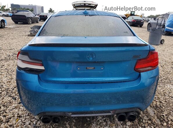 WBS2U7C03L7F03210 2020 BMW M2 Blue Rear view