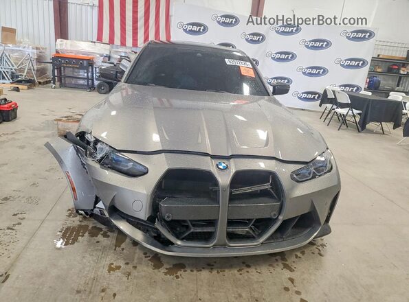 WBS33AY04MFL40746 2021 BMW M3 Gray Դիմացի տեսք