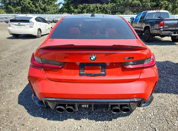 WBS33AY04RFS05466 2024 BMW M3 Красный Вид сзади