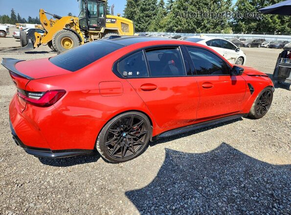WBS33AY04RFS05466 2024 BMW M3 Красный Задняя правая четверть