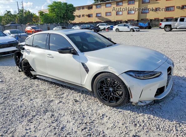 WBS33AY05MFL34986 2021 BMW M3 White Передня права чверть