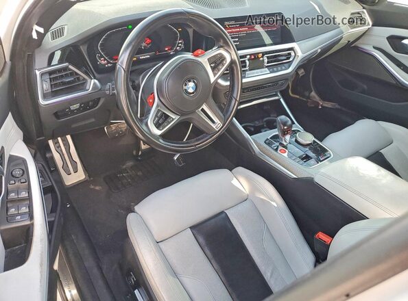 WBS33AY05MFL34986 2021 BMW M3 White Вид панелі приладів