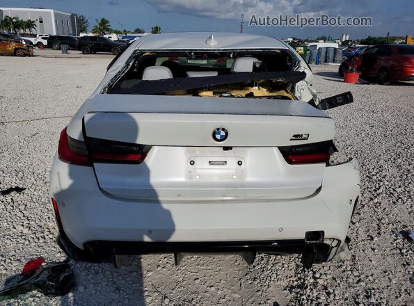 WBS33AY05MFL34986 2021 BMW M3 White Вид ззаду