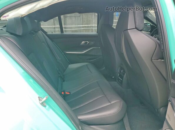 WBS33AY05NFM50643 2022 BMW M3 Turquoise Вид задніх сидінь