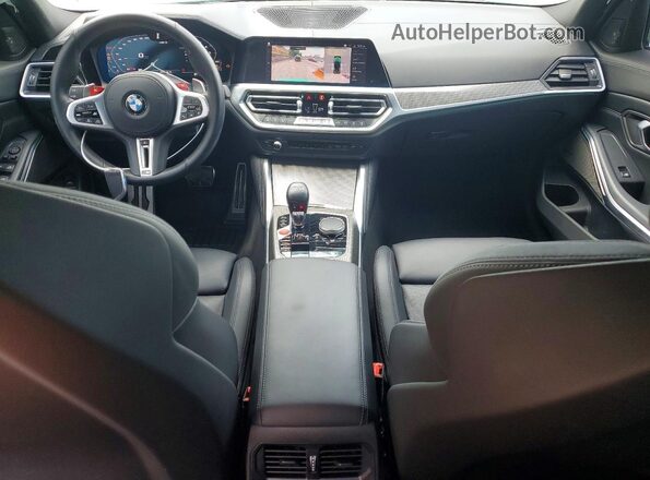 WBS33AY05NFM50643 2022 BMW M3 Turquoise Вид панелі приладів