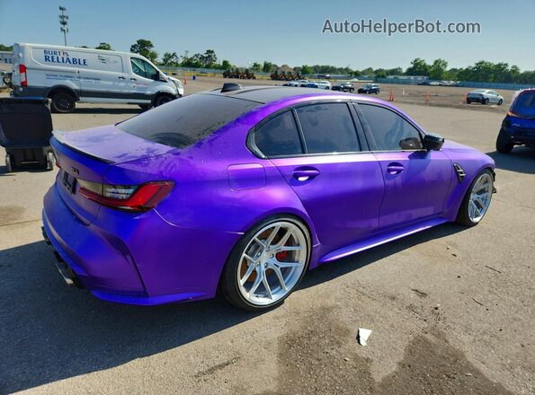 WBS33AY08MFL43116 2021 BMW M3 Purple უკანა მარჯვენა