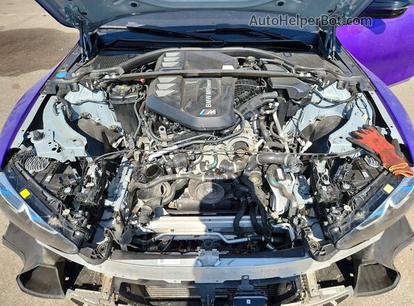 WBS33AY08MFL43116 2021 BMW M3 Purple უკანა სალონის ხედი
