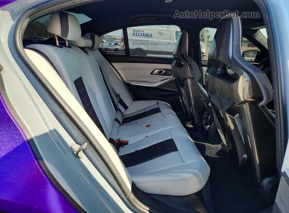 WBS33AY08MFL43116 2021 BMW M3 Purple უკანა სავარძლების ხედი