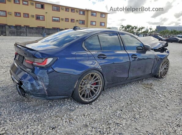 WBS33AY0XNFM81189 2022 BMW M3 Blue Rear right