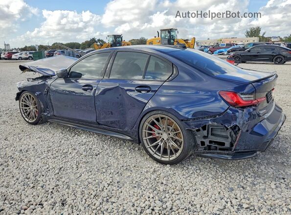 WBS33AY0XNFM81189 2022 BMW M3 Blue Rear left