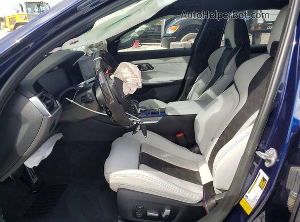 WBS33AY0XNFM81189 2022 BMW M3 Blue Front interior view