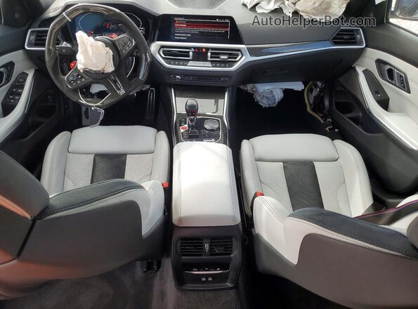 WBS33AY0XNFM81189 2022 BMW M3 Blue Dashboard view