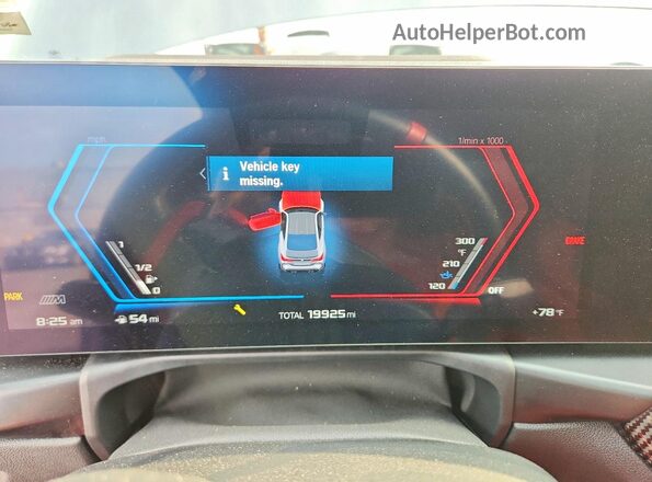 WBS33HK08SCU40784 2025 BMW M4 Gray Вид щитка приладів