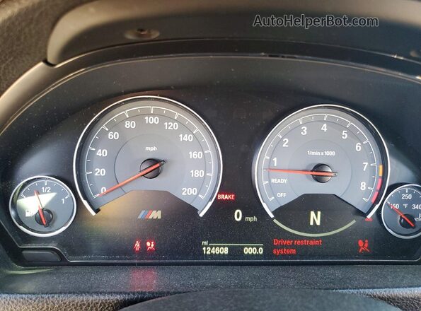 WBS3R9C59GK336641 2016 BMW M4 Blue Widok zestawu wskaźników