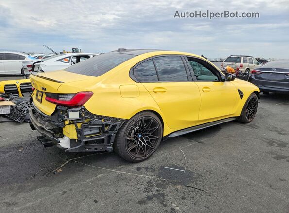 WBS43AY01PFN90020 2023 BMW M3 Yellow Հետևի աջ