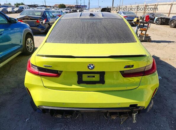 WBS43AY02RFS71115 2024 BMW M3 Green Rear view