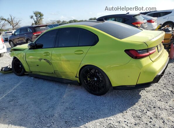 WBS43AY06NFL71812 2022 BMW M3 Зеленый Задняя левая четверть