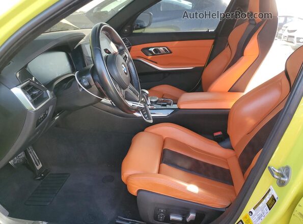 WBS43AY06NFL71812 2022 BMW M3 Зеленый Вид салона спереди
