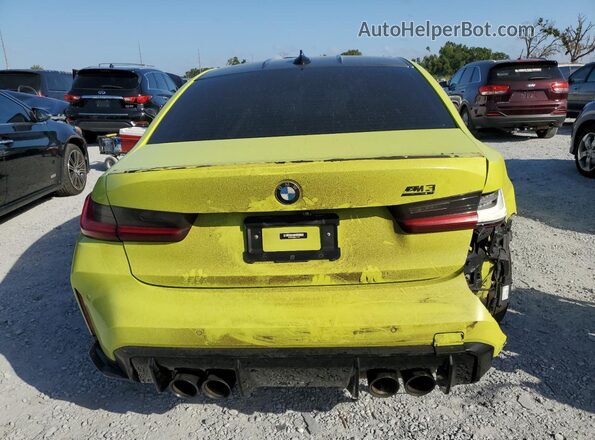 WBS43AY06NFL71812 2022 BMW M3 Зеленый Вид сзади
