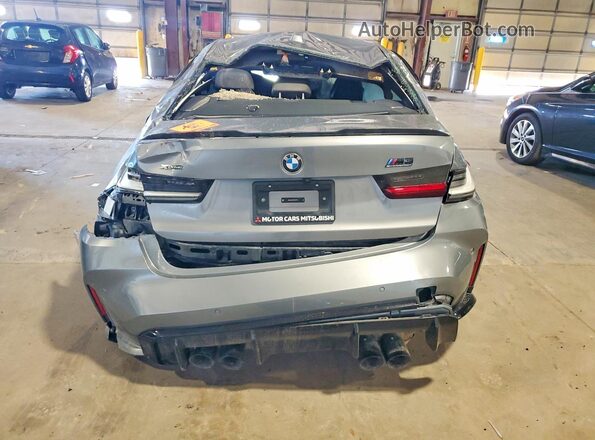 WBS43AY06PFR40709 2023 BMW M3 Gray Вид ззаду