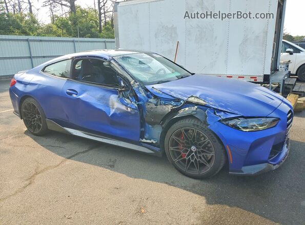WBS43AZ07RCP78088 2024 BMW M4 Blue Передня права чверть