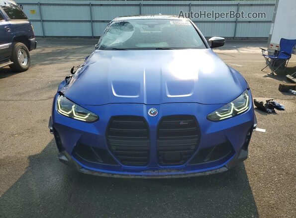 WBS43AZ07RCP78088 2024 BMW M4 Blue Вид спереду
