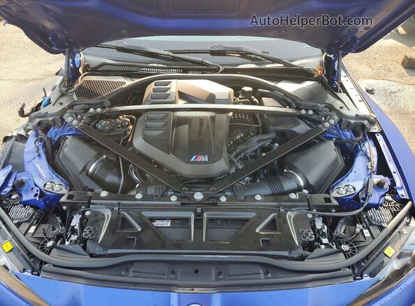 WBS43AZ07RCP78088 2024 BMW M4 Blue Вид задньої частини салону