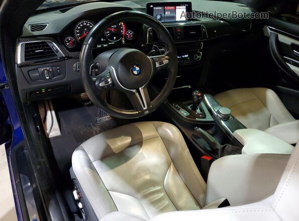 WBS4Y9C08LFH98786 2020 BMW M4 Blue Առջևի վահանակի տեսք