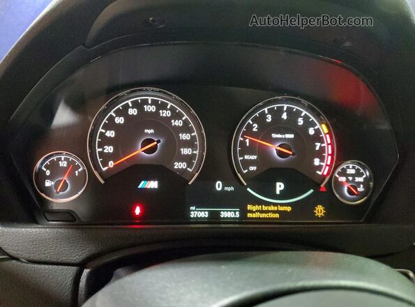 WBS4Y9C08LFH98786 2020 BMW M4 Blue Սարքավորումների վահանակի տեսք