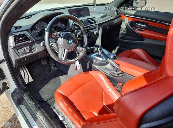 WBS4Y9C55KAH82908 2019 BMW M4 White Dashboard view