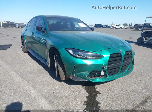 WBS53AY02RFS24218 2024 BMW M3 Green Вид спереду