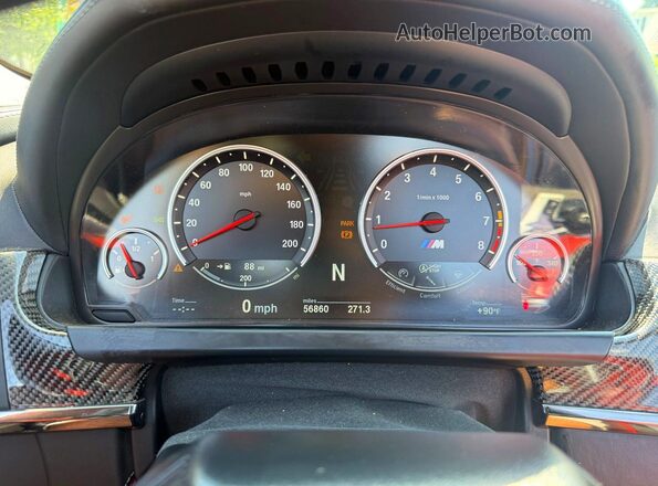 WBS6G9C59GD932047 2016 BMW M6 Black Вид задньої частини салону