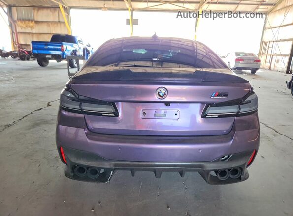 WBS83CH02MCG73193 2021 BMW M5 Purple Вид ззаду