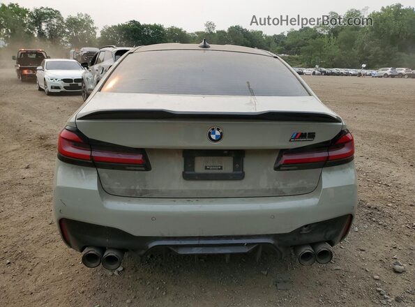 WBS83CH04MCG40583 2021 BMW M5 Gray Rear view