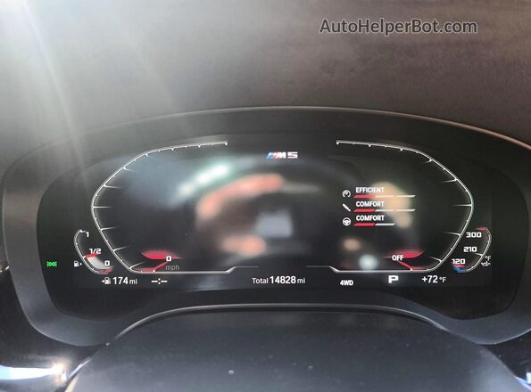 WBS83CH09PCN49150 2023 BMW M5 Blue Dashboard view