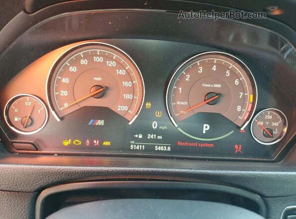 WBS8M9C50J5J80175 2018 BMW M3 Charcoal Widok zestawu wskaźników