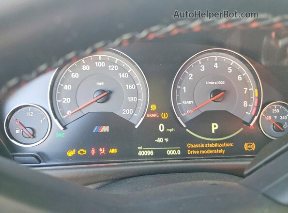 WBS8M9C53J5K99791 2018 BMW M3 Gray Widok zestawu wskaźników