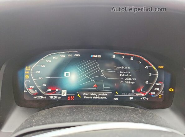 WBSGV0C04NCG94950 2022 BMW M8 Черный Вид щитка приборов