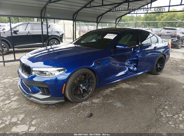 WBSJF0C53KB285741 2019 BMW M5 Blue Передня ліва чверть