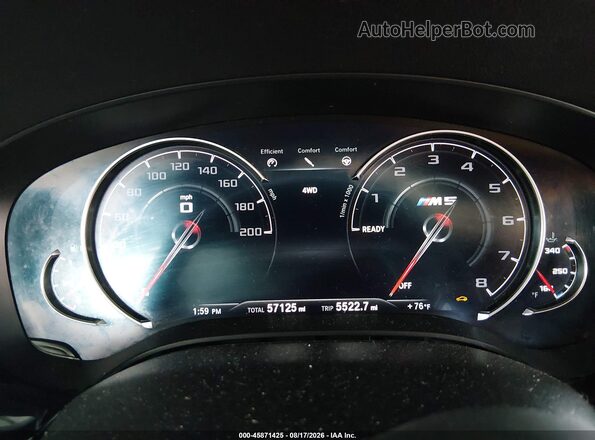 WBSJF0C53KB285741 2019 BMW M5 Blue Вид задніх сидінь