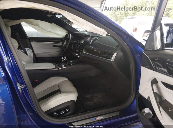 WBSJF0C53KB285741 2019 BMW M5 Blue Вид салону спереду