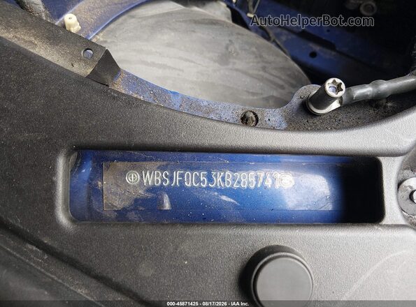WBSJF0C53KB285741 2019 BMW M5 Blue Вид підкапотного простору